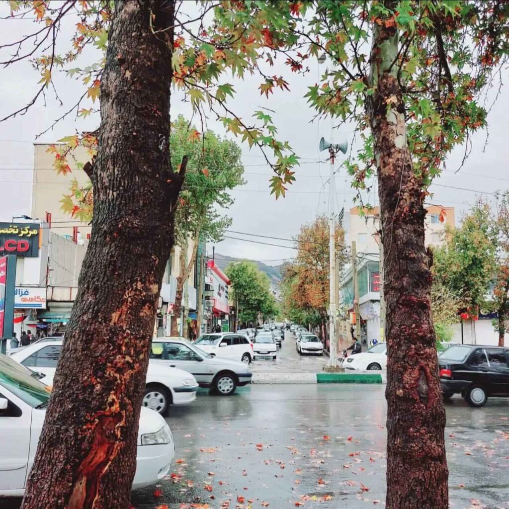 آب و هوای بارانی و زیبای یاسوج